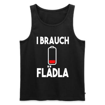 Schwäbisch Flädle Flädla - Männer Premium Bio Tank Top - Schwarz - Vorne - Michal (187cm)