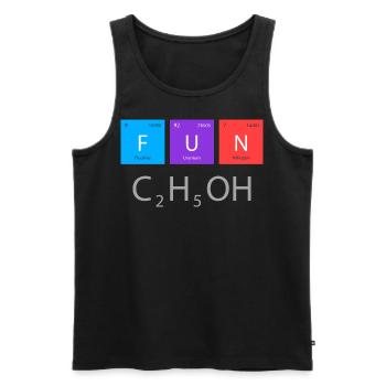 Fun Alkohol Ethanol Formel Chemie Elemente Spruch - Männer Premium Bio Tank Top - Schwarz - Vorne - Michal (187cm)