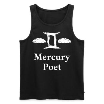 Merkur Poet Astrologie - Männer Premium Bio Tank Top - Schwarz - Vorne - AI Model Male 178 light (178cm)
