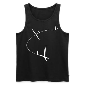 Glider Gliding Gliding Glider - Men's Premium Organic Tank Top - black - Front - AI Model Male 178 light (178cm)