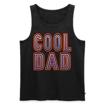 Cool Dad Silber-Braun T-Shirt - Männer Premium Bio Tank Top - Schwarz - Vorne - AI Model Male 178 light (178cm)