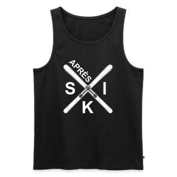 Aprés Ski Sports d’hiver Fête Ski - Débardeur bio Premium Homme - noir - Devant - Michal (187cm)