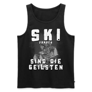 Les skieurs sont les plus chauds - Débardeur bio Premium Homme - noir - Devant - AI Model Male 178 light (178cm)