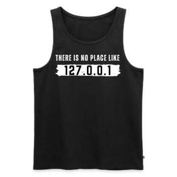 There is no place like 127.0.0.1 IT Informatik AI - Men's Premium Organic Tank Top - black - Front - Michal (187cm)