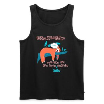 Power napper, short-term recovery, faster sleep - Men's Premium Organic Tank Top - black - Front - AI Model Male 178 light (178cm)