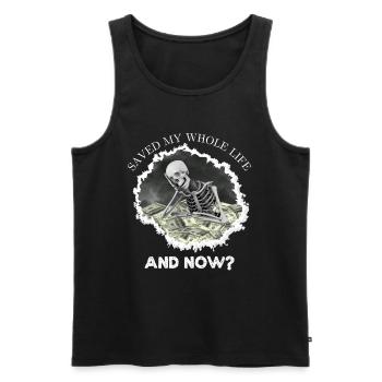 Skelett, Saved my whole life – and now? - Men's Premium Organic Tank Top - black - Front - AI Model Male 178 light (178cm)