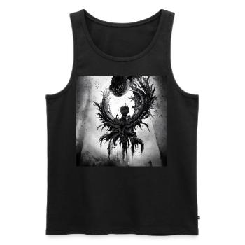Schwarzer Engel - Männer Premium Bio Tank Top - Schwarz - Vorne - Michal (187cm)