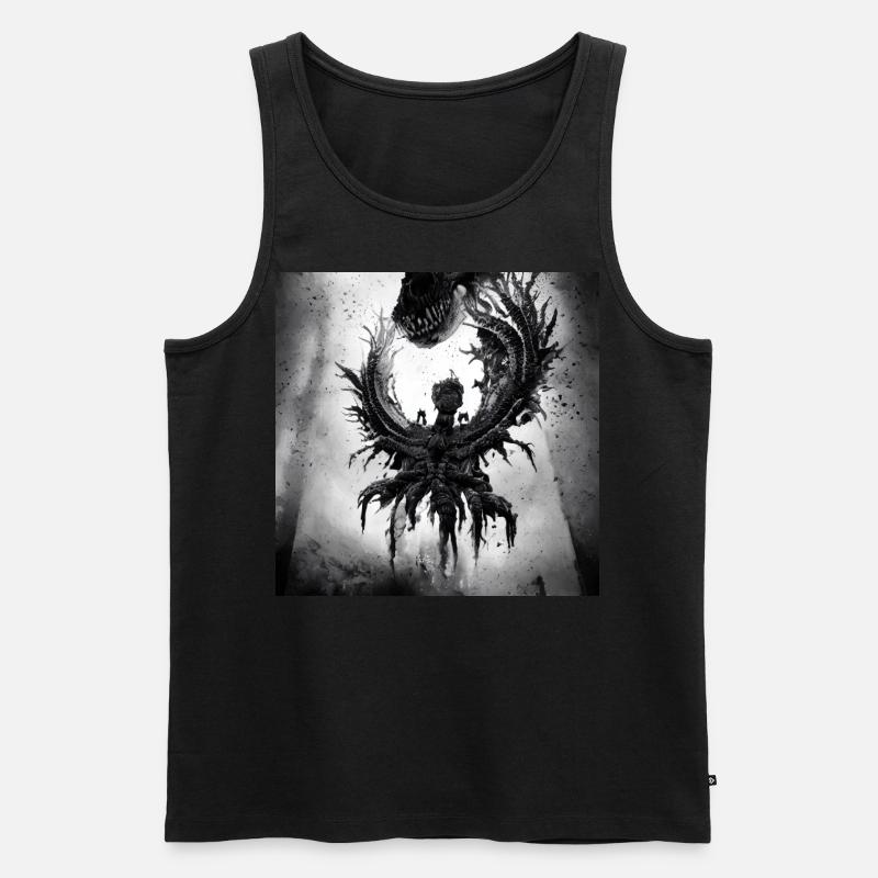 Schwarzer Engel - Männer Premium Bio Tank Top - Schwarz