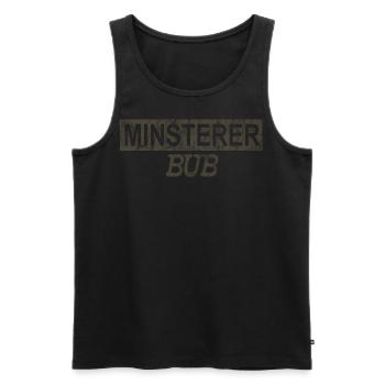 MINSTERER BUB Münster - Männer Premium Bio Tank Top - Schwarz - Vorne - AI Model Male 178 light (178cm)