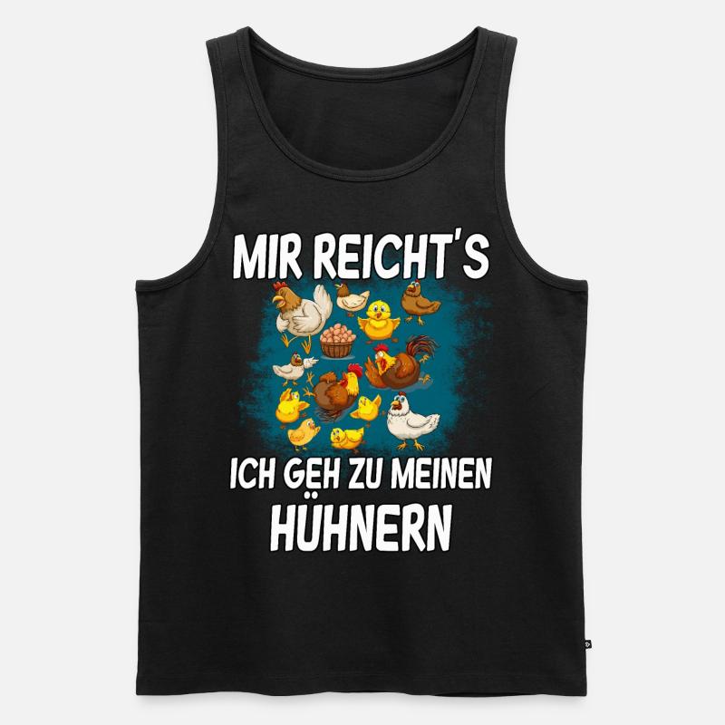 mir reichts hühnerstall - Männer Premium Bio Tank Top - Schwarz