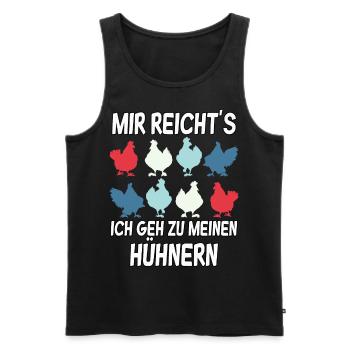 mir reichts hühnerstall - Männer Premium Bio Tank Top - Schwarz - Vorne - Michal (187cm)