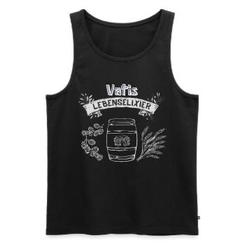 Bier Vatis Lebenselixier - Männer Premium Bio Tank Top - Schwarz - Vorne - AI Model Male 178 light (178cm)