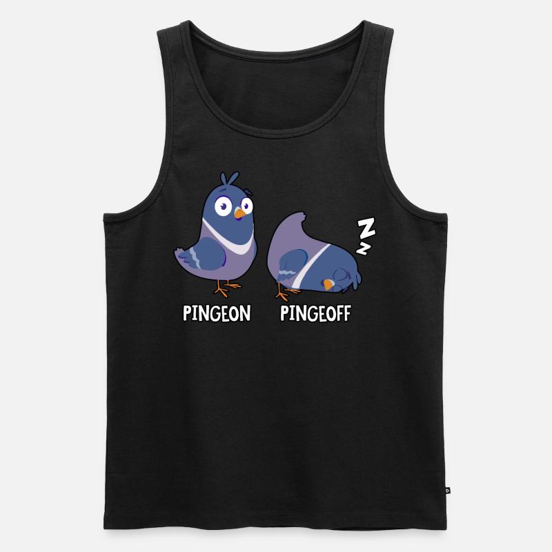 Pingeon Pingeoff - Männer Premium Bio Tank Top - Schwarz
