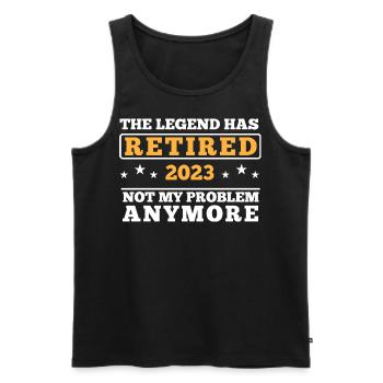 Retired. Not my problem anymore. Funny saying - Men's Premium Organic Tank Top - black - Front - Michal (187cm)