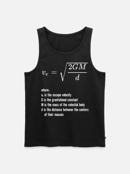 Flugthastighed tyngdekraft Fysik Raketvidenskab - Herre Premium økologisk tanktop - sort