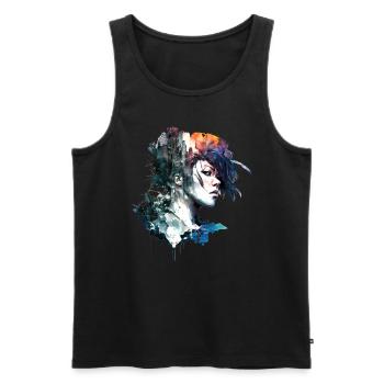 Anime No16 - Männer Premium Bio Tank Top - Schwarz - Vorne - Michal (187cm)