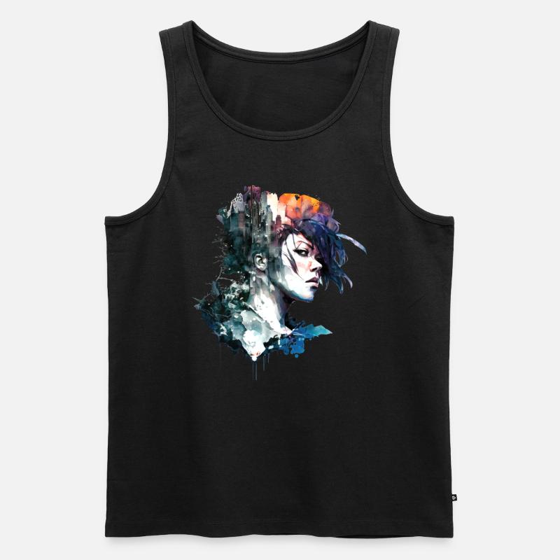 Anime No16 - Männer Premium Bio Tank Top - Schwarz