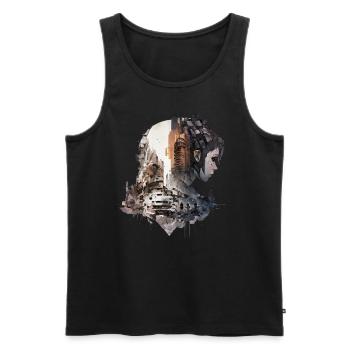 Anime No20 - Männer Premium Bio Tank Top - Schwarz - Vorne - Michal (187cm)