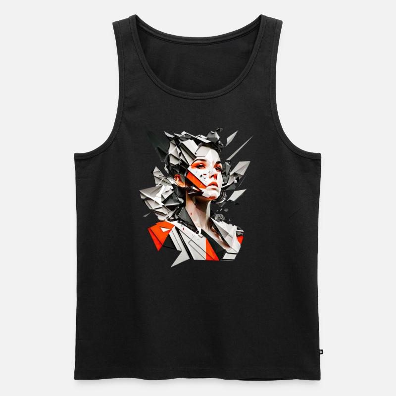 Retro Flash No34 - Männer Premium Bio Tank Top - Schwarz