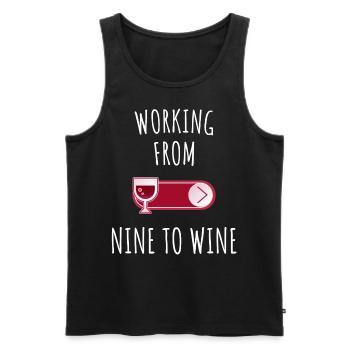 Wein Design für Winzer, Weintrinker und Kellner - Männer Premium Bio Tank Top - Schwarz - Vorne - AI Model Male 178 light (178cm)