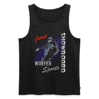 Snowboard Sports d’hiver Snowboarder Hiver - Débardeur bio Premium Homme - noir - Devant - Michal (187cm)