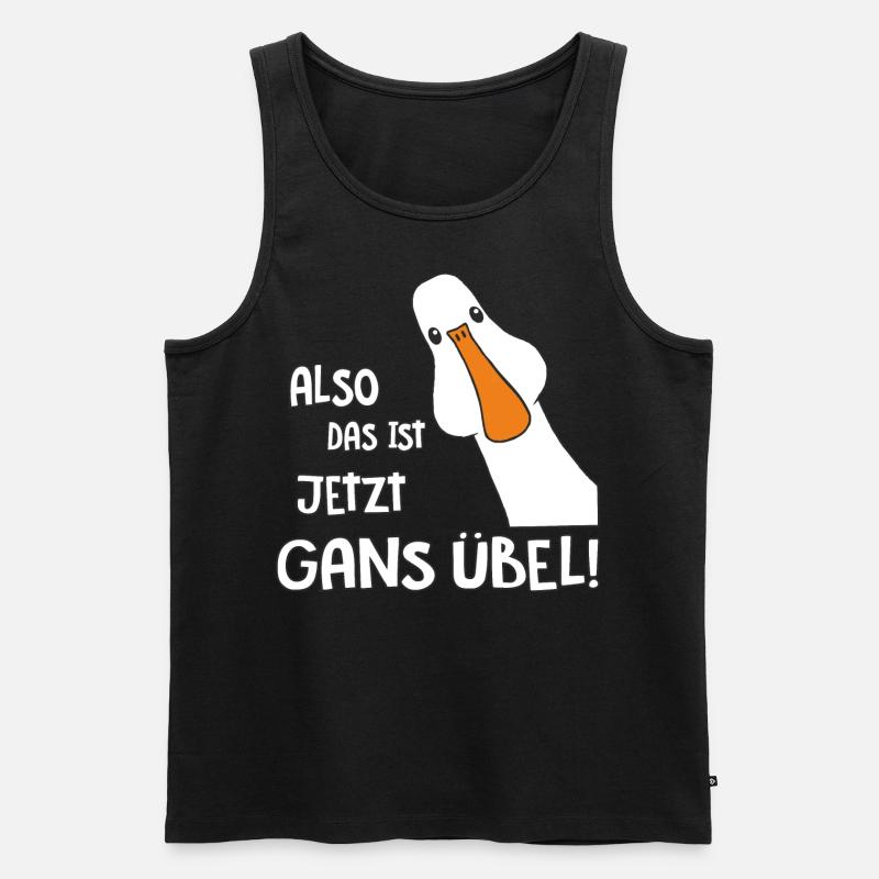 Gans übel - Männer Premium Bio Tank Top - Schwarz