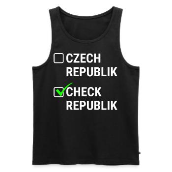Reise nach Tschechien für Czech Republik Fans - Männer Premium Bio Tank Top - Schwarz - Vorne - Michal (187cm)