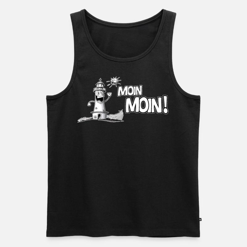 Moin Moin - Männer Premium Bio Tank Top - Schwarz