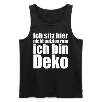 Deko Spruch Geschenkidee Geschenk Sprüche Dekor - Männer Premium Bio Tank Top - Schwarz - Vorne - Michal (187cm)