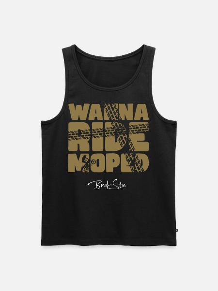 WANNA RIDE MOPED - Two-stroke Simme - Men's Premium Organic Tank Top - black