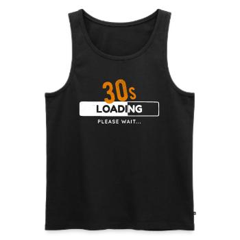 30e anniversaire Trente ans 30s Chargement Bar Gaming - Débardeur bio Premium Homme - noir - Devant - AI Model Male 178 light (178cm)
