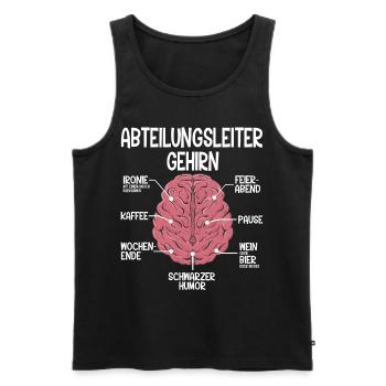 Abteilungsleiter Spruch zum Jubiläum Geburtstag - Männer Premium Bio Tank Top - Schwarz - Vorne - Michal (187cm)