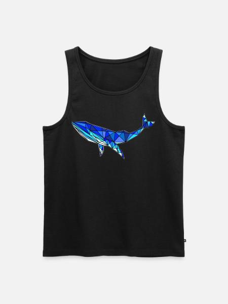 Baleine géométrique - Mammifères marins abstraits - Débardeur bio Premium Homme - noir