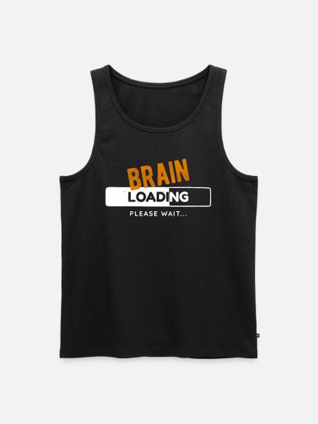 Brain Loading Bar Gaming Gamer - Men's Premium Organic Tank Top - black