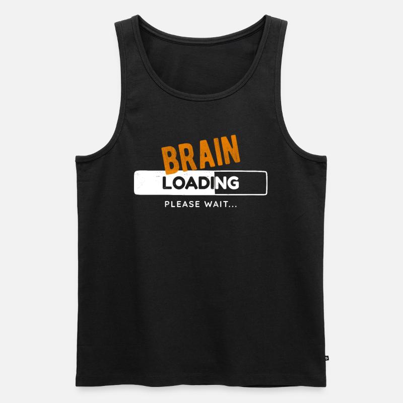 Brain Loading Ladebalken Gaming Zocker - Männer Premium Bio Tank Top - Schwarz