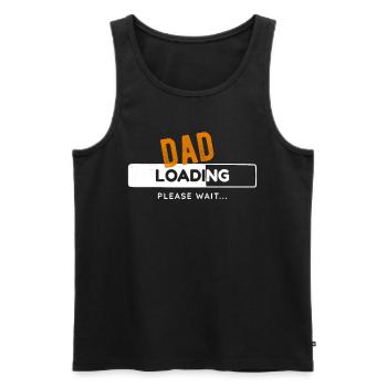 Papa Chargement Barre de chargement Jeu Gamer Père - Débardeur bio Premium Homme - noir - Devant - AI Model Male 178 light (178cm)