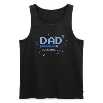 Dad Loading Gaming Loading Bar Gambler Father - Men's Premium Organic Tank Top - black - Front - Michal (187cm)