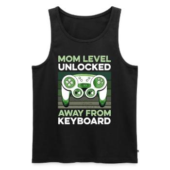 Level Mom Unlocked Gamer Mom Mama Mother's Day - Men's Premium Organic Tank Top - black - Front - Michal (187cm)