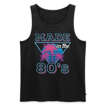 Made In The 80s Retro Carnival 80s Theme Party - Men's Premium Organic Tank Top - black - Front - Michal (187cm)