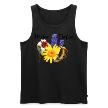 Heiler Natur - Strophantus Arnica Naja Aconitum - Männer Premium Bio Tank Top - Schwarz - Vorne - AI Model Male 178 light (178cm)