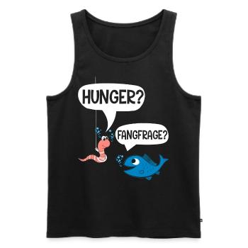 Funny Spruch Angler Sprüche Witzig Lustig Angeln - Männer Premium Bio Tank Top - Schwarz - Vorne - Michal (187cm)