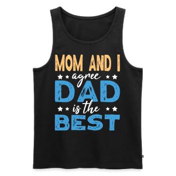 Vatertag - Bester Papa / Vater - Männer Premium Bio Tank Top - Schwarz - Vorne - Michal (187cm)