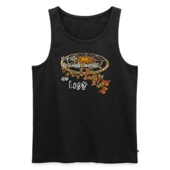 Hike Butterflies - Monarch Butterflies - Compass - Men's Premium Organic Tank Top - black - Front - AI Model Male 178 light (178cm)