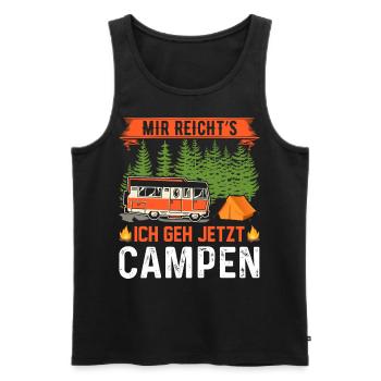 Mir reicht´s, ich geh jetzt campen - Männer Premium Bio Tank Top - Schwarz - Vorne - Michal (187cm)