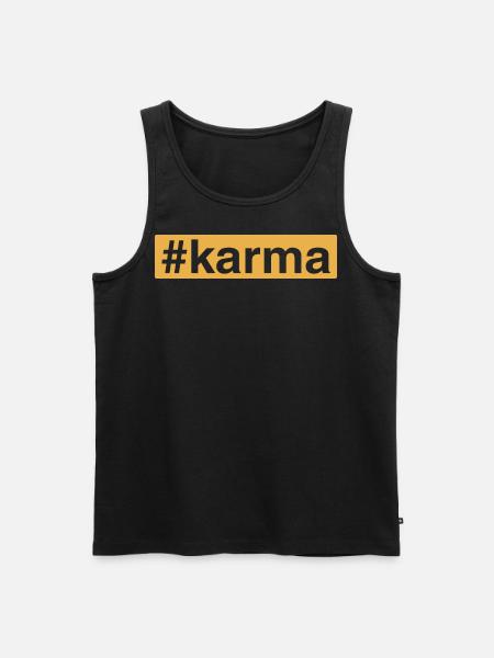#karma - Men's Premium Organic Tank Top - black