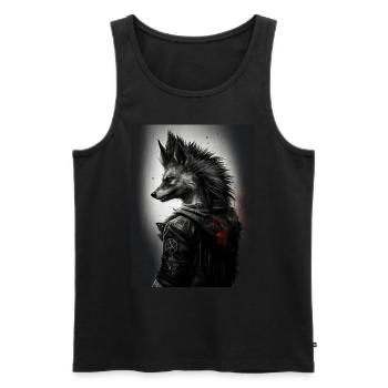 Punk Wulf Design - Débardeur bio Premium Homme - noir - Devant - AI Model Male 178 light (178cm)