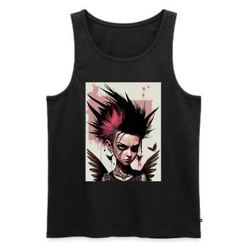 Fée punk cool - Débardeur bio Premium Homme - noir - Devant - AI Model Male 178 light (178cm)