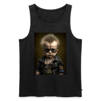 Cool Punk Baby - Débardeur bio Premium Homme - noir - Devant - AI Model Male 178 light (178cm)
