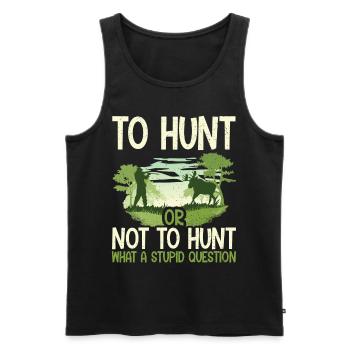 Drückjagd Jagdbekleidung Jäger Jagen Jagd - Männer Premium Bio Tank Top - Schwarz - Vorne - AI Model Male 178 light (178cm)