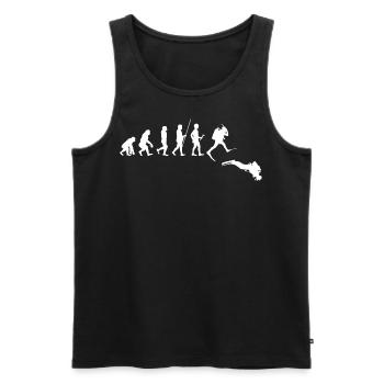 Taucher Evolution Apnoe tauchen freitauchen Meer - Männer Premium Bio Tank Top - Schwarz - Vorne - Michal (187cm)